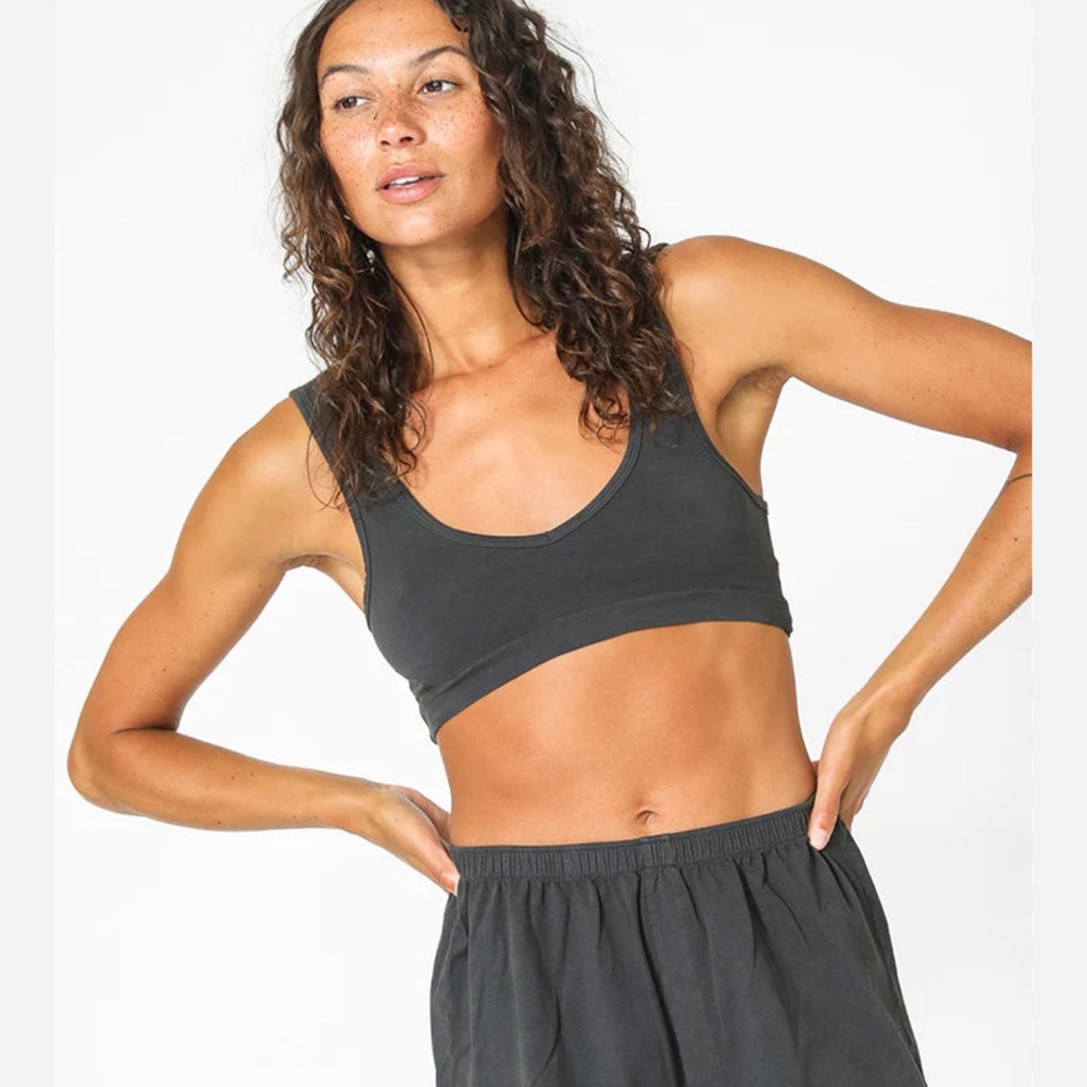 perfectwhitetee Charcoal Scoop Bralette